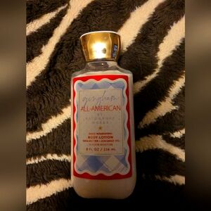 Bath & Body Works Gingham "All-American" Lotion with Gold Cap